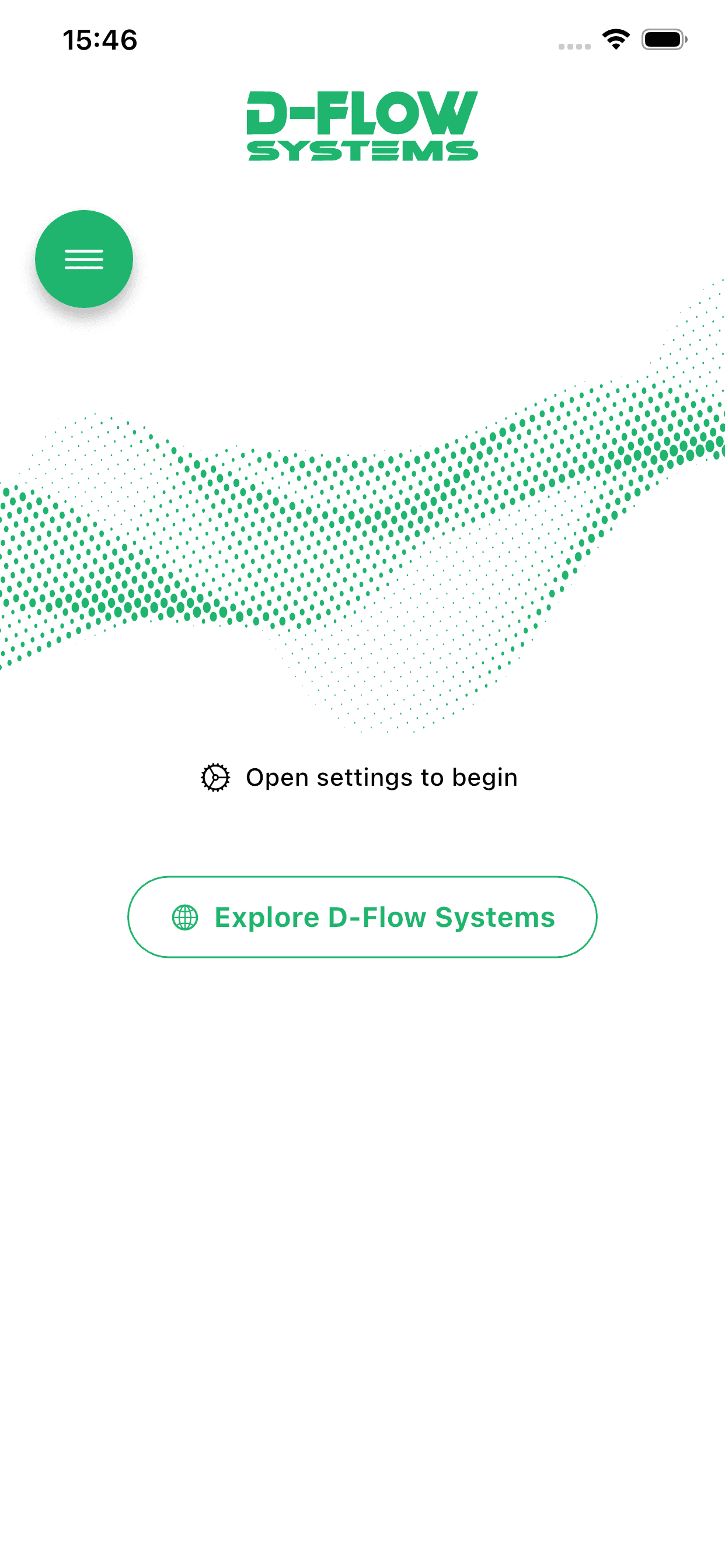 D-Flow App start screen